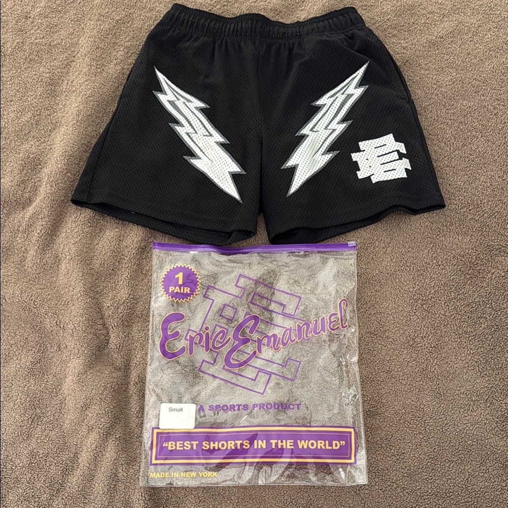 Eric Emanuel Black Lightning Shorts